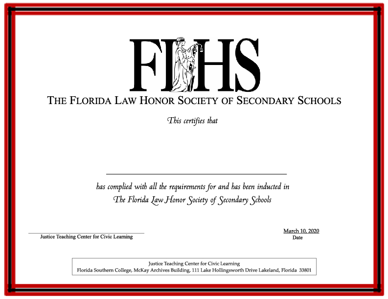 FLHS Certificate