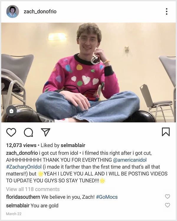 Blair instagram comment