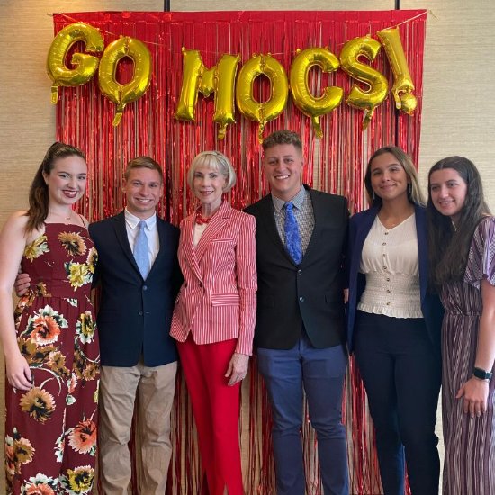 James Houle '24 with the Southern Ambassador Executive Board and FSC President Dr. Anne B. Kerr James Houle '24 with the Southern Ambassador Executive Board and FSC President Dr. Anne B. Kerr