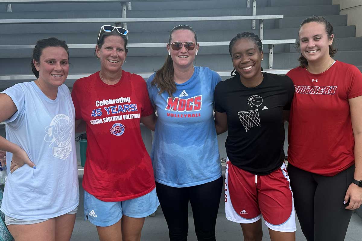 1200-800-stairs-admin.jpg Faculty and students who have just completed the stair challenge