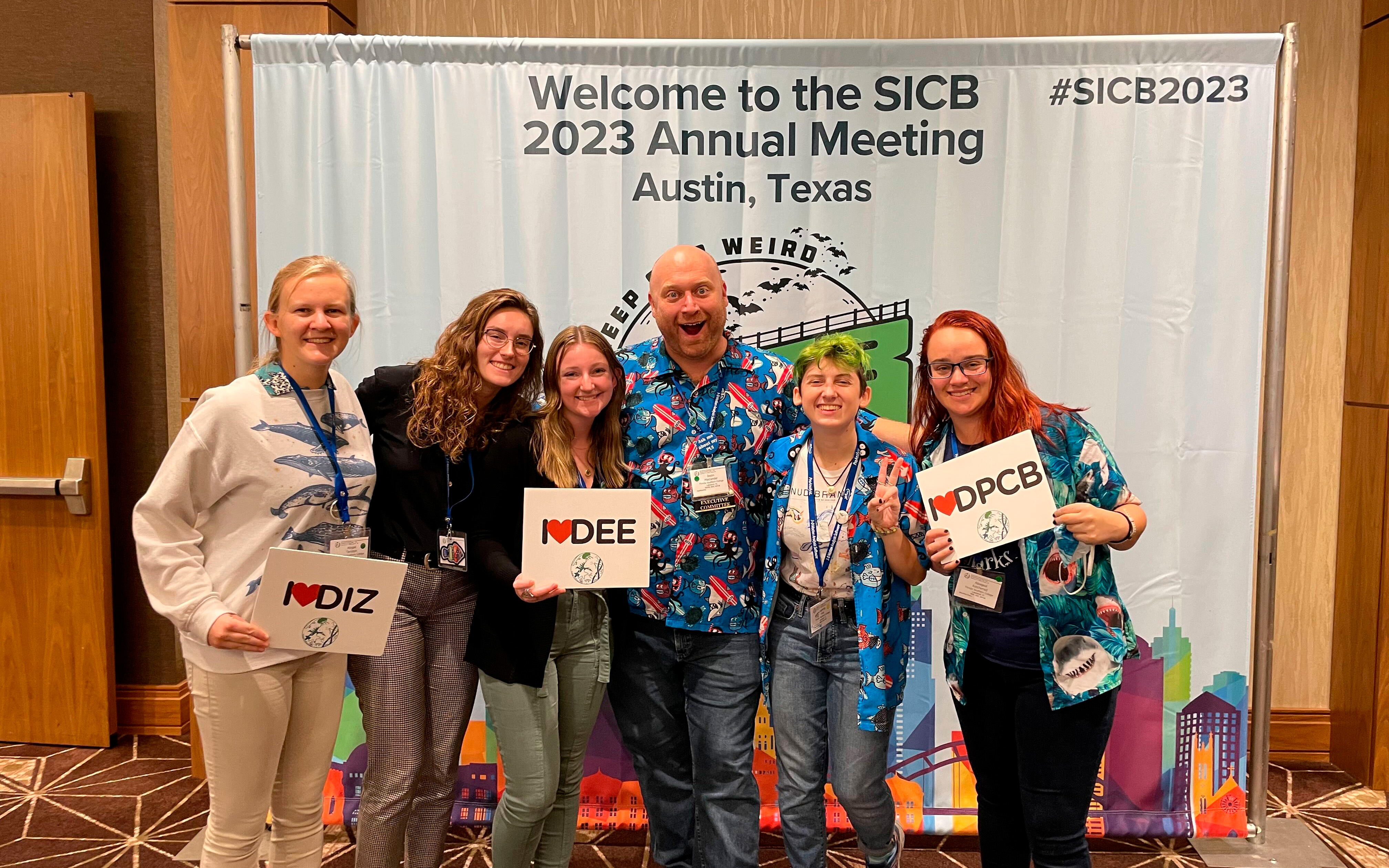 students at society of integrative and comparative biology annual meeting
