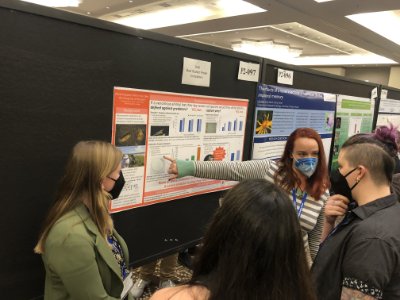 Abiageal Ketchersid and Sophi Brice present their research results. Abiageal Ketchersid and Sophi Brice present their research results.