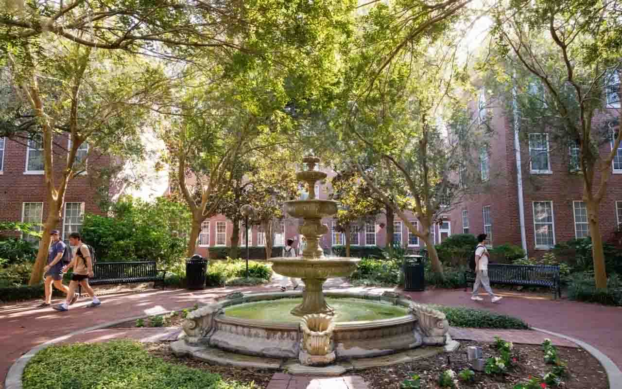 FSC's couryard fountain
