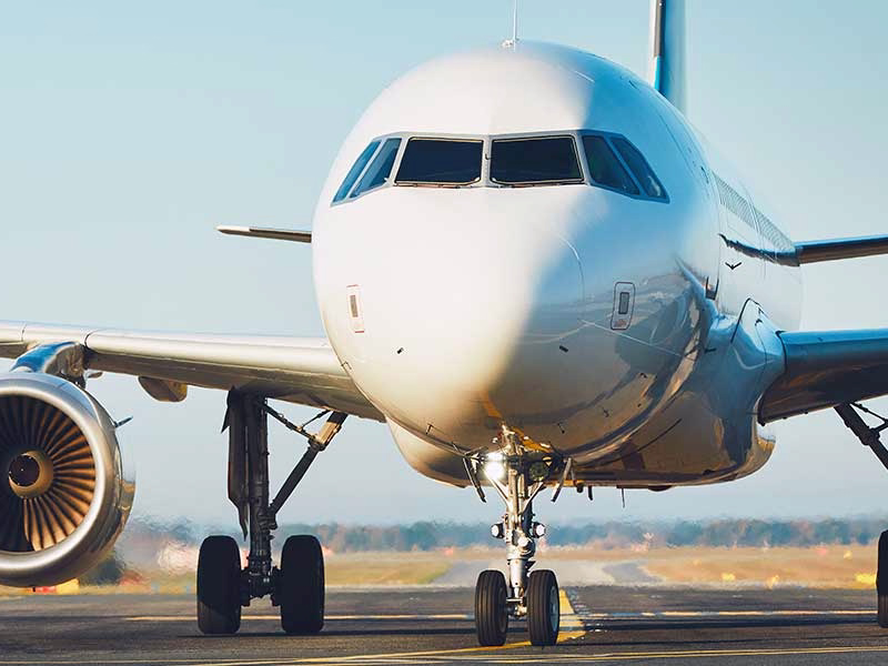 airplane on runway
