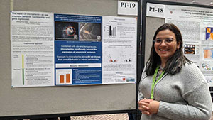 Marine Biology major Andrea Frias ‘22 presented her research on the impact of microplastics on survivorship, behavior, and physiology as it relates to venom expression.