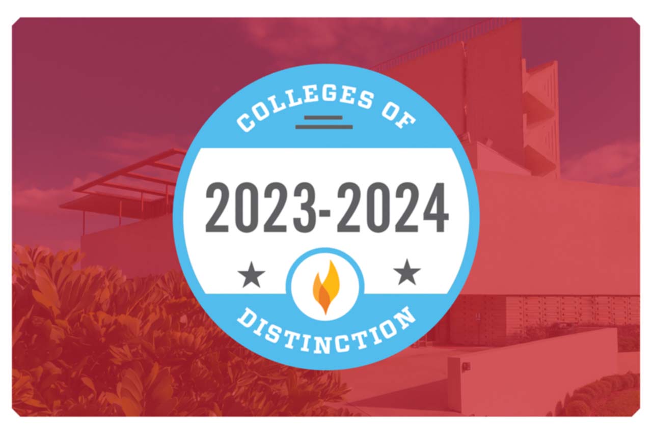 Florida Southern has once again been recognized by Colleges of Distinction for the 2023-2024 academic year,